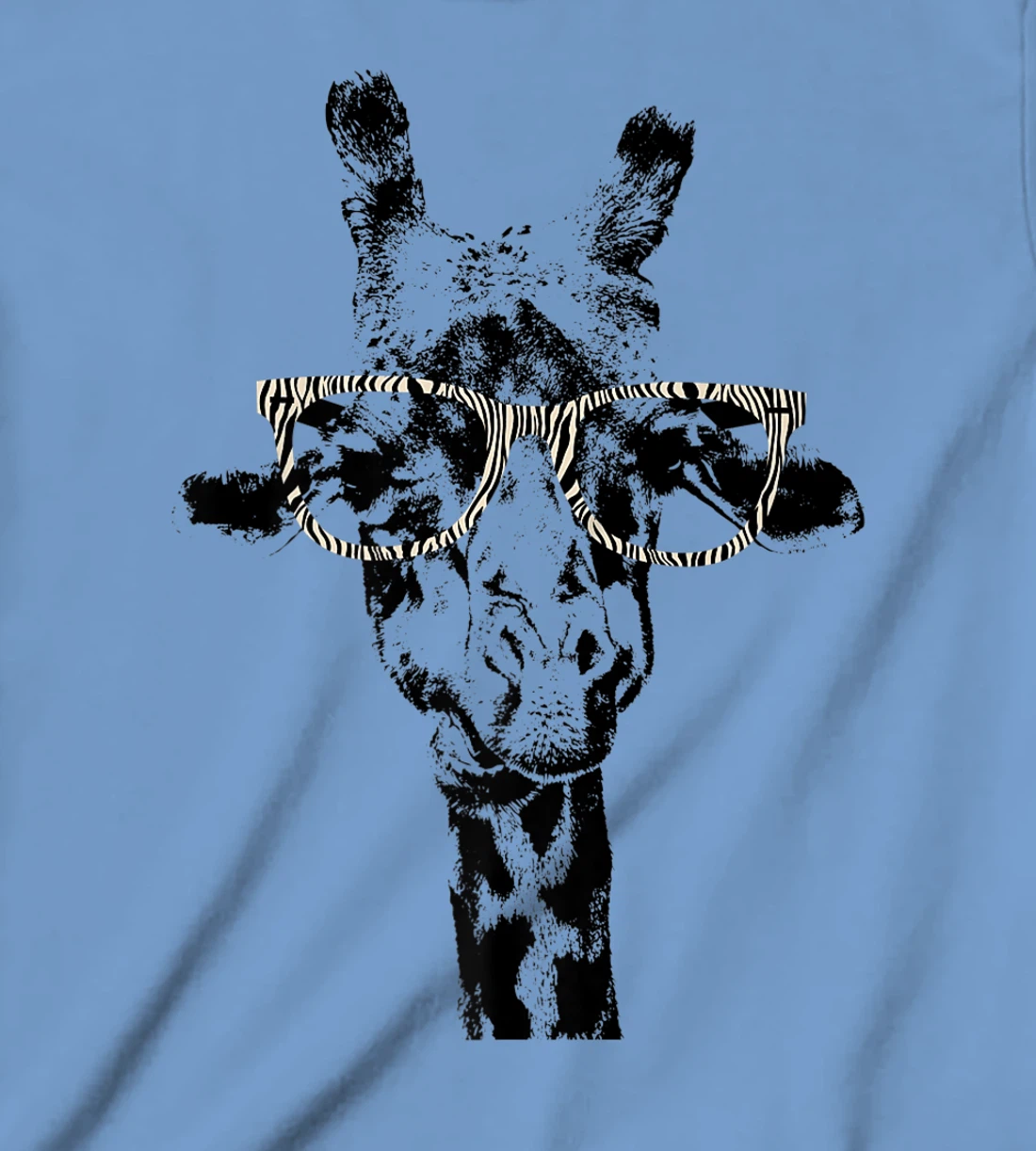 Womens Giraffe Tee Vintage Animal Zebra Print Glasses T-Shirt, Kid T-Shirt and Women T-Shirt