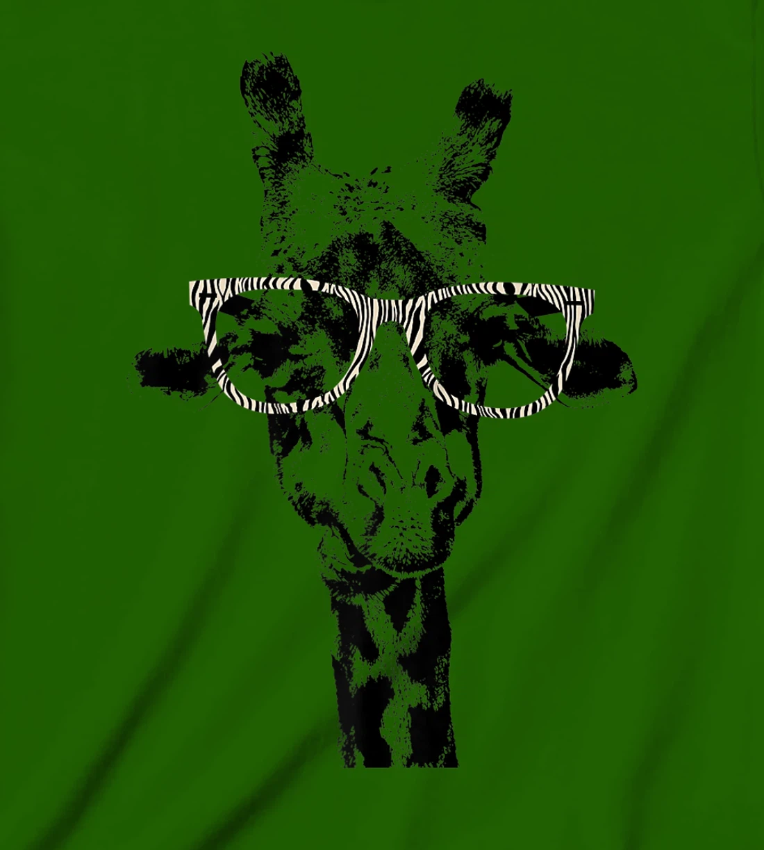 Womens Giraffe Tee Vintage Animal Zebra Print Glasses T-Shirt, Kid T-Shirt and Women T-Shirt