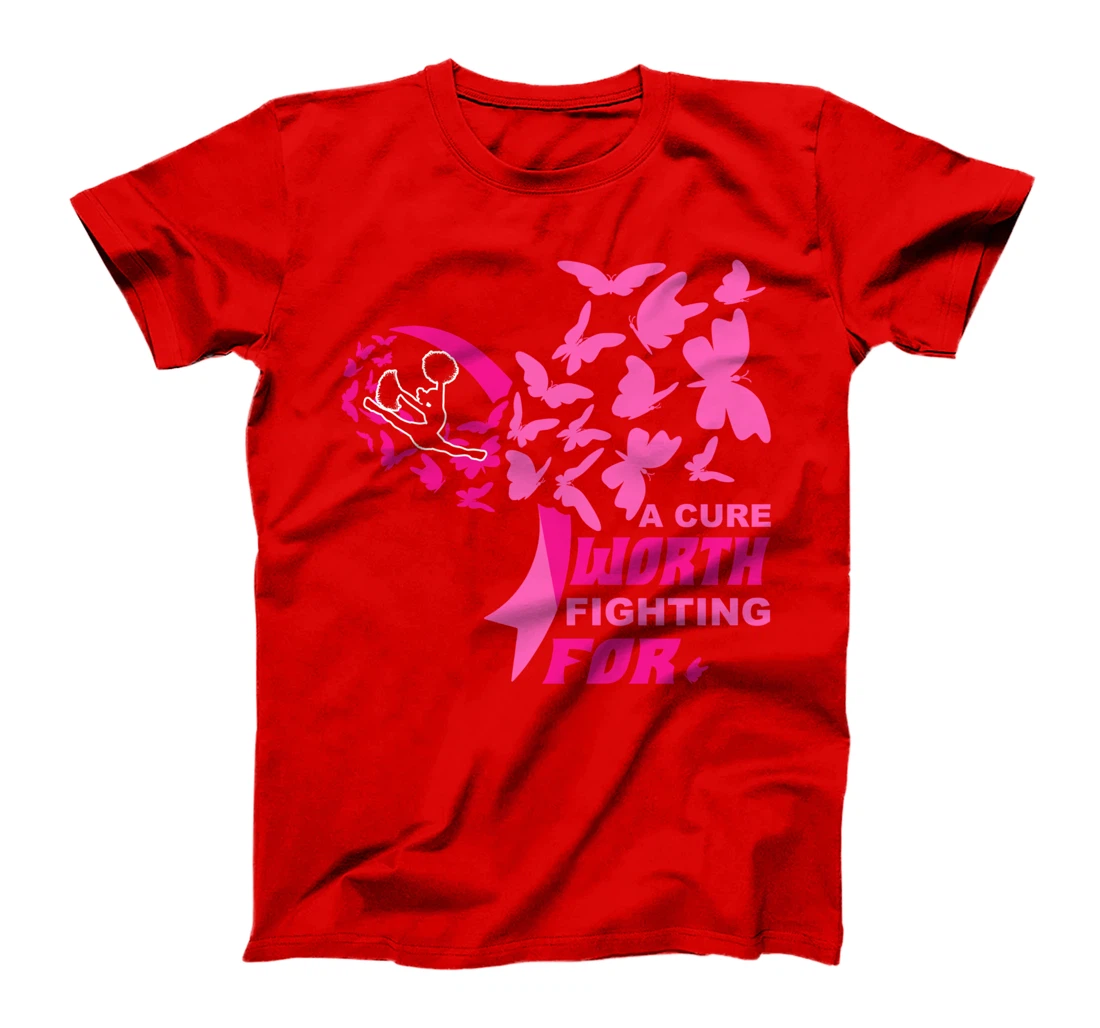 Cheer Breast Cancer Pink Ribbon Cheerleading T-Shirt
