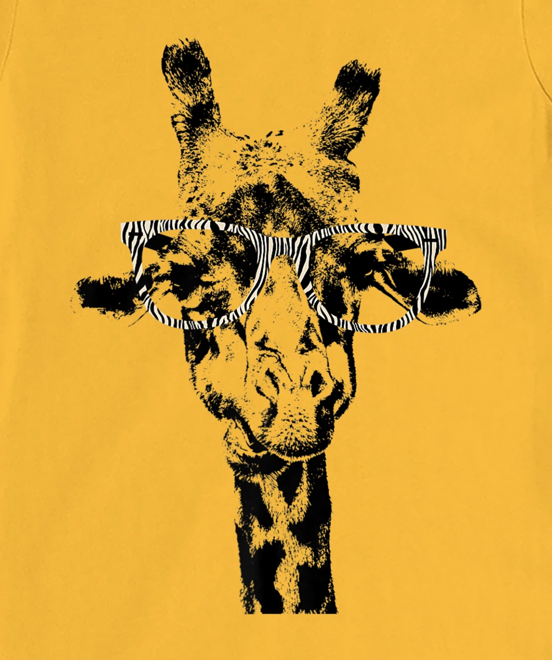 Womens Giraffe Tee Vintage Animal Zebra Print Glasses T-Shirt, Kid T-Shirt and Women T-Shirt