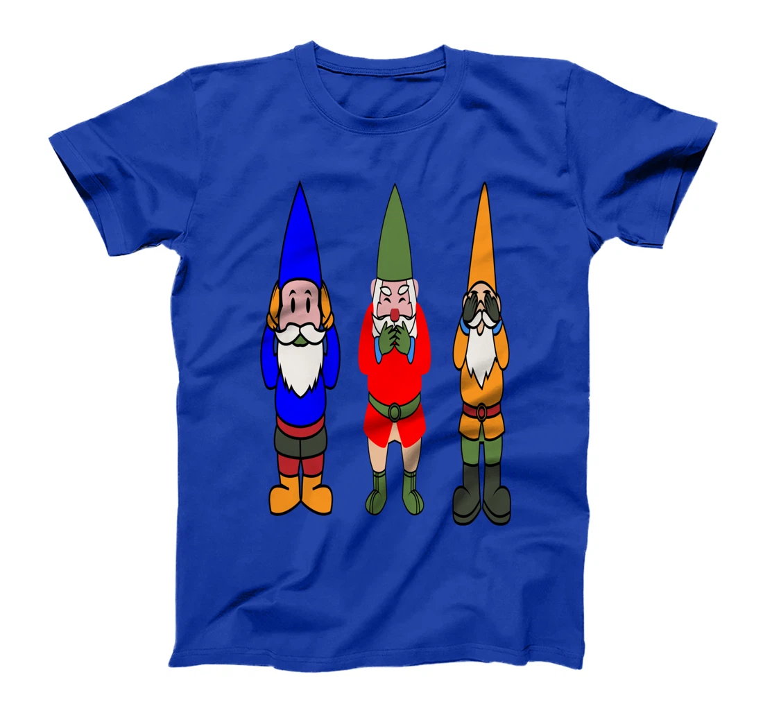 See No Evil, Speak No Evil, Hear No Evil, Garden Gnome T-Shirt