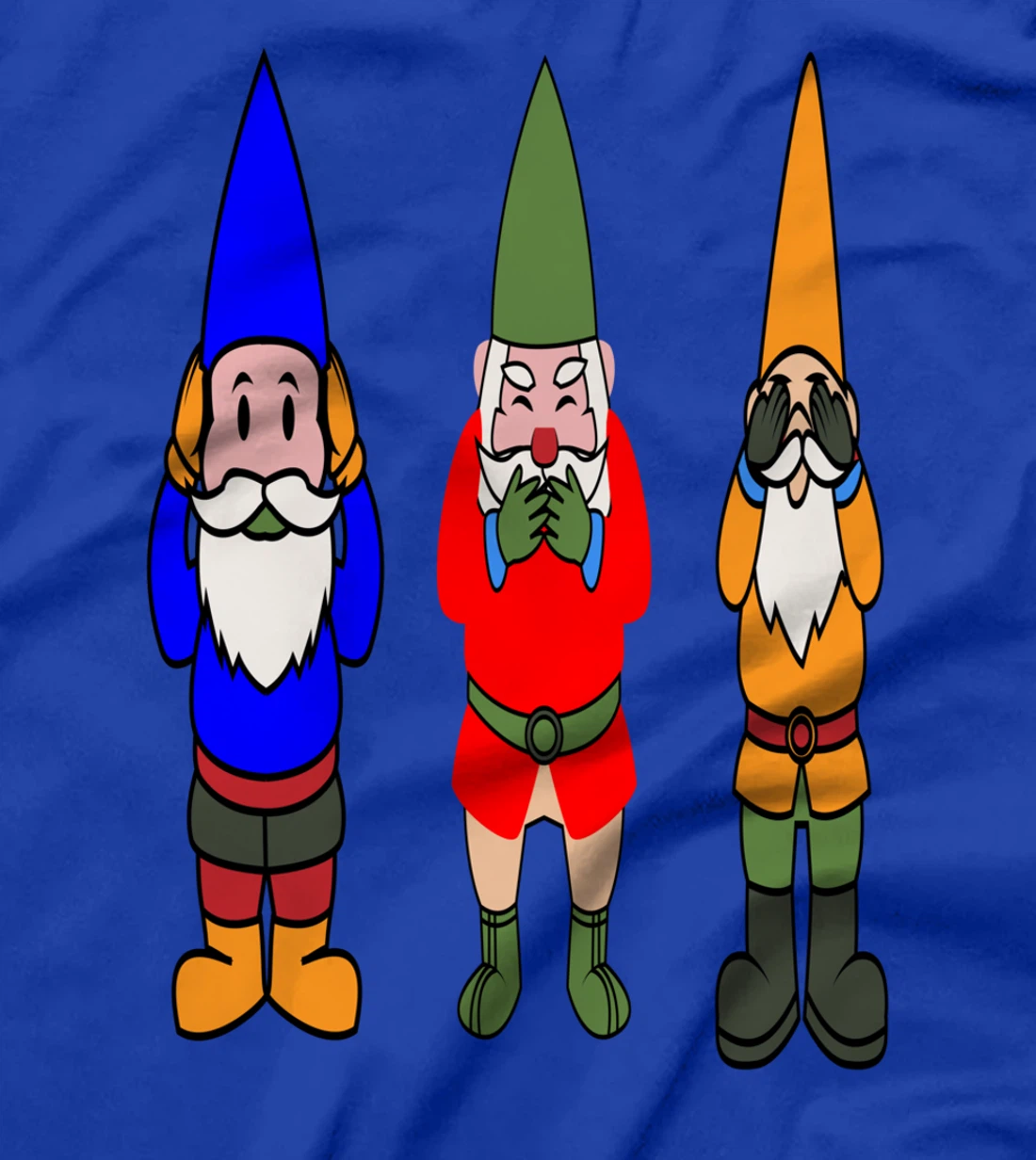 See No Evil, Speak No Evil, Hear No Evil, Garden Gnome T-Shirt