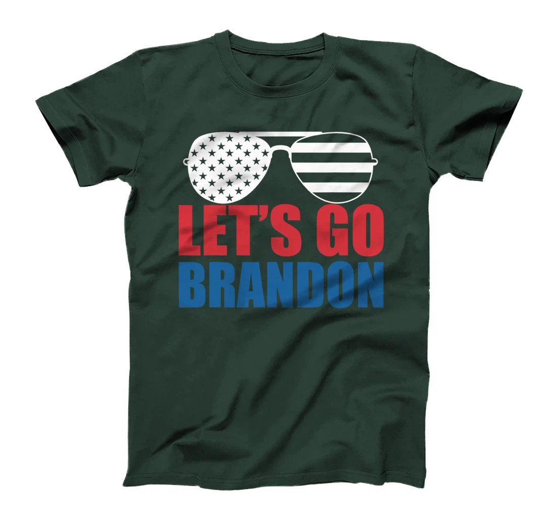 Let's Go Brandon Flag Sunglasses Funny Anti Biden T-Shirt