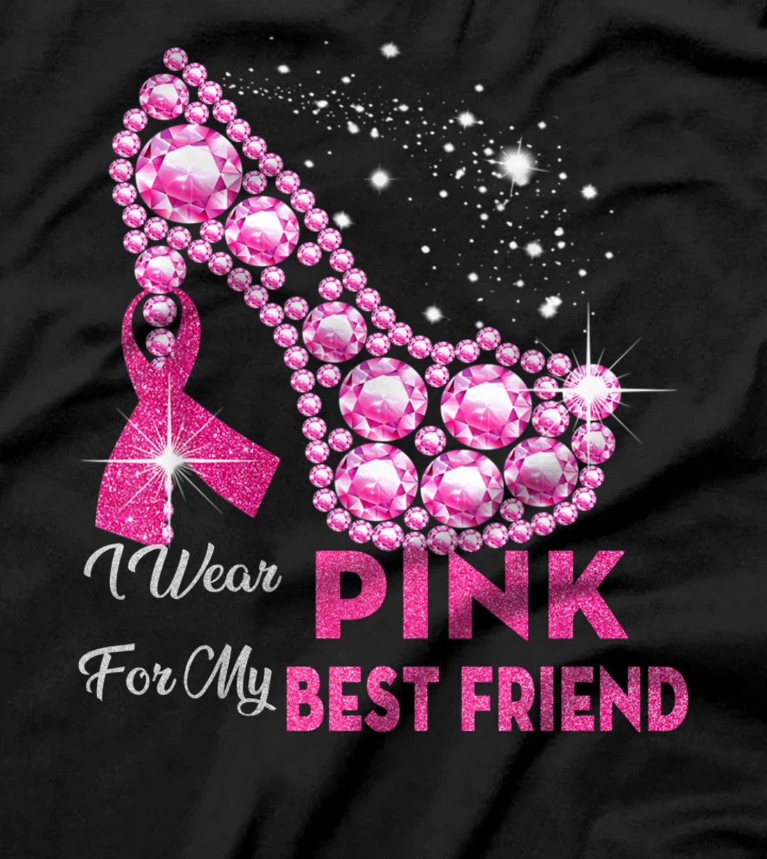 In October We Wear Pink Breast Cancer for Best Friend T-Shirt