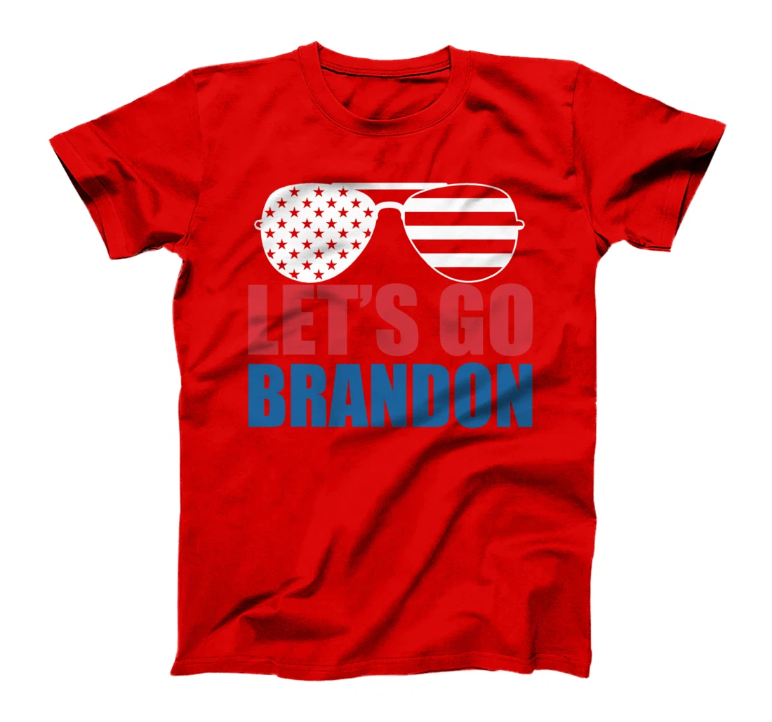 Let's Go Brandon Flag Sunglasses Funny Anti Biden T-Shirt