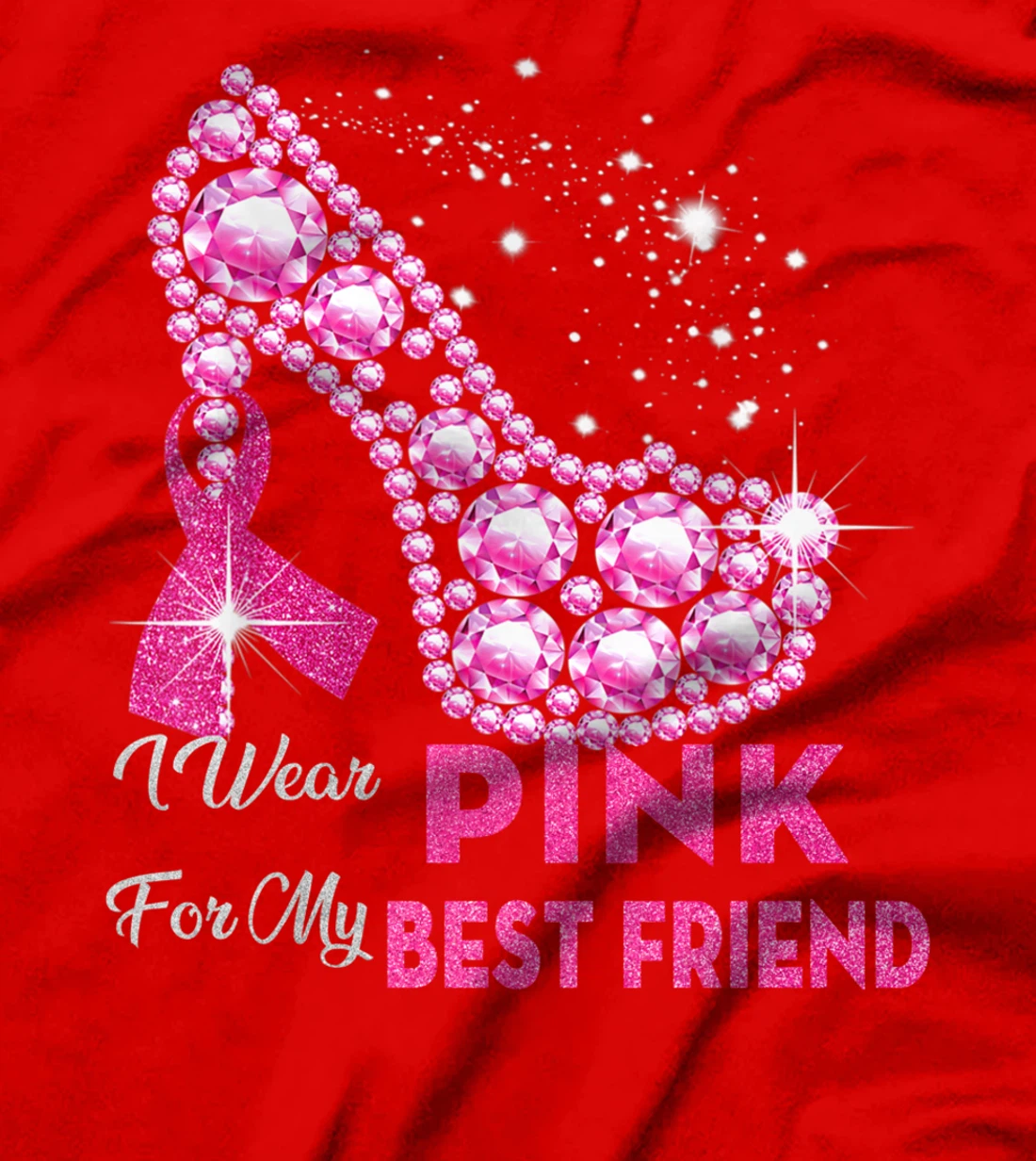 In October We Wear Pink Breast Cancer for Best Friend T-Shirt