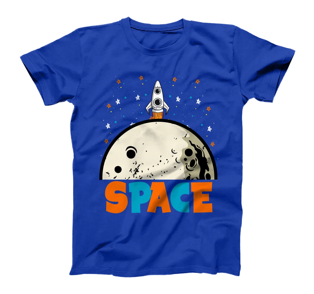 Outer Space fly to the Moon Rocket Astronaut Spaceship T-Shirt