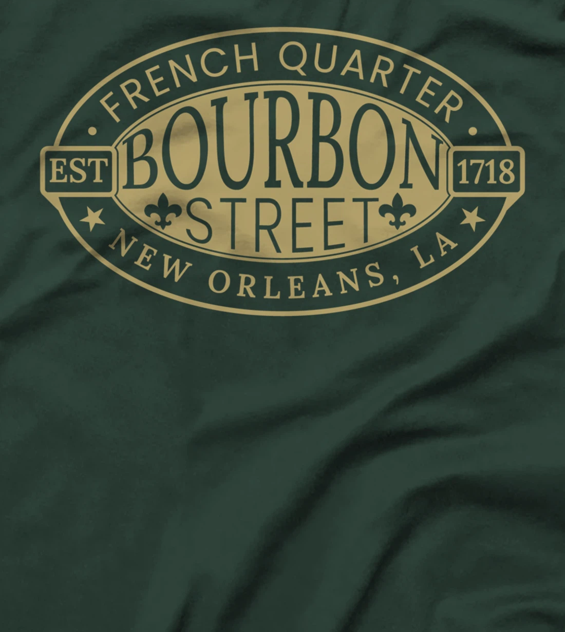 New Orleans French Quarter Bourbon Street Louisiana Est 1718 T-Shirt