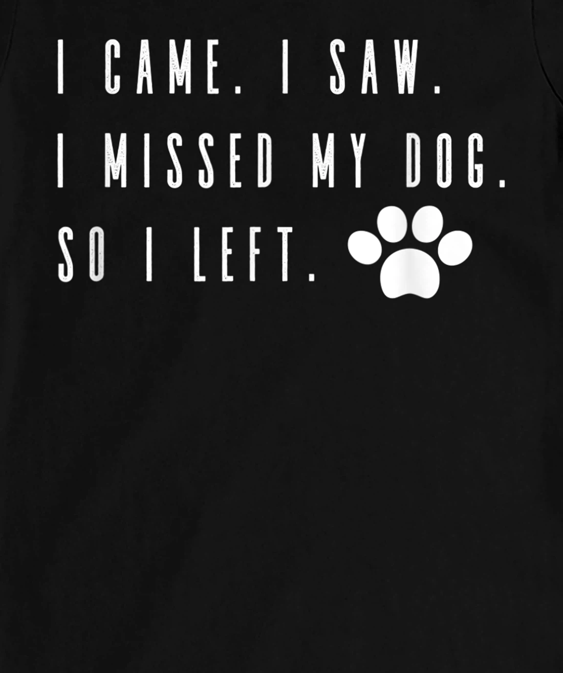 I Came I Saw I Missed my Dog so I Left T-Shirt, Women T-Shirt T-Shirt, Women T-Shirt