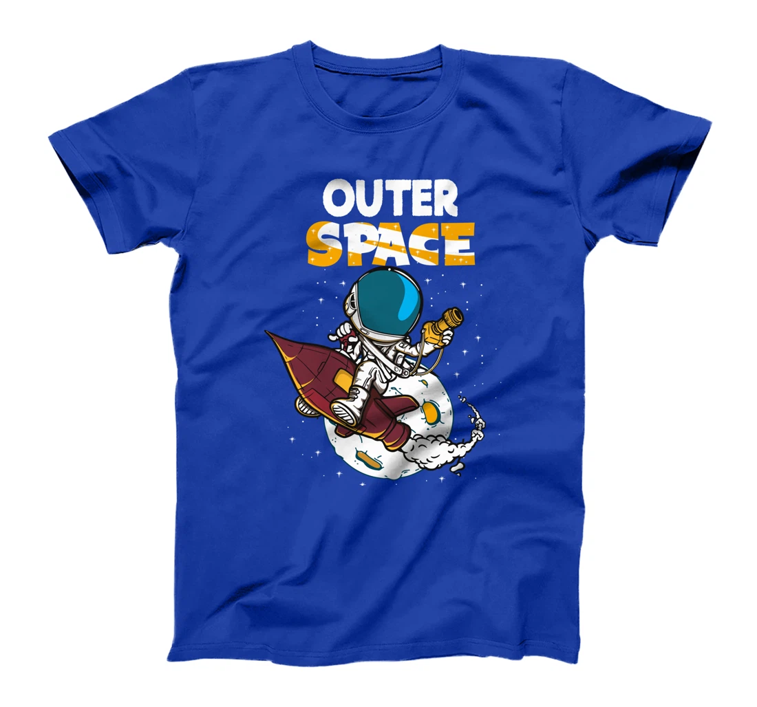 Outer Space Astronaut Rocket Spaceship to the Moon Galaxy T-Shirt