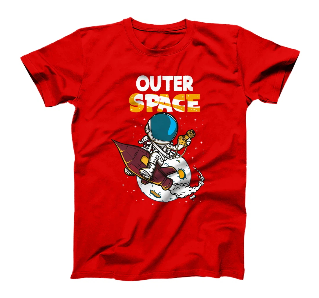 Outer Space Astronaut Rocket Spaceship to the Moon Galaxy T-Shirt