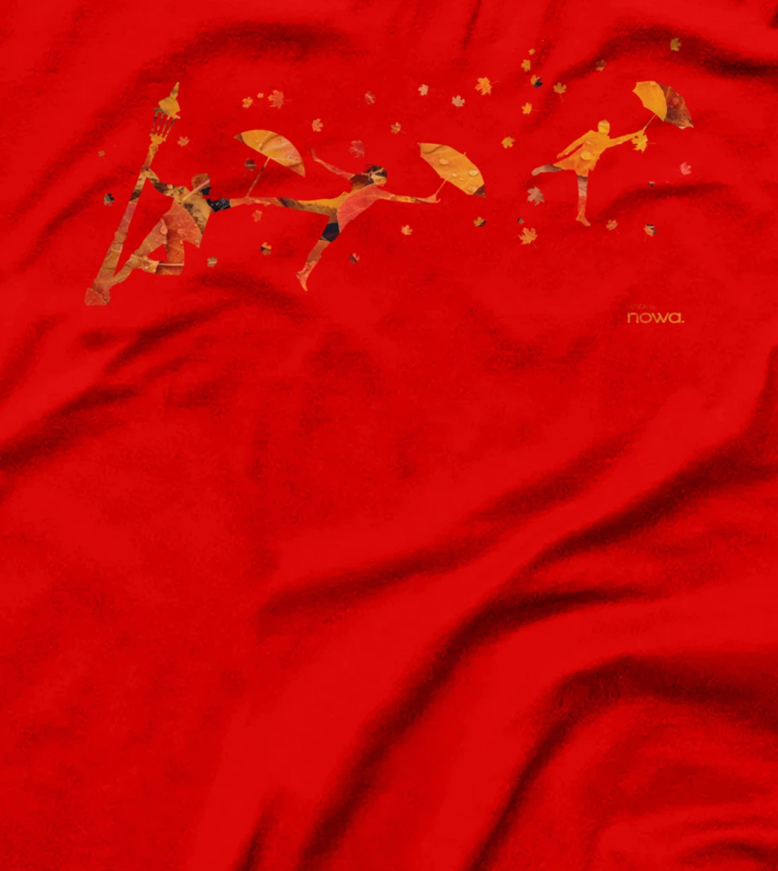 AUTUMN WIND RAIN UMBRELLA AND FOLIAGE T-Shirt