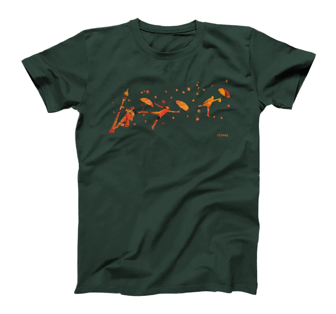 AUTUMN WIND RAIN UMBRELLA AND FOLIAGE T-Shirt