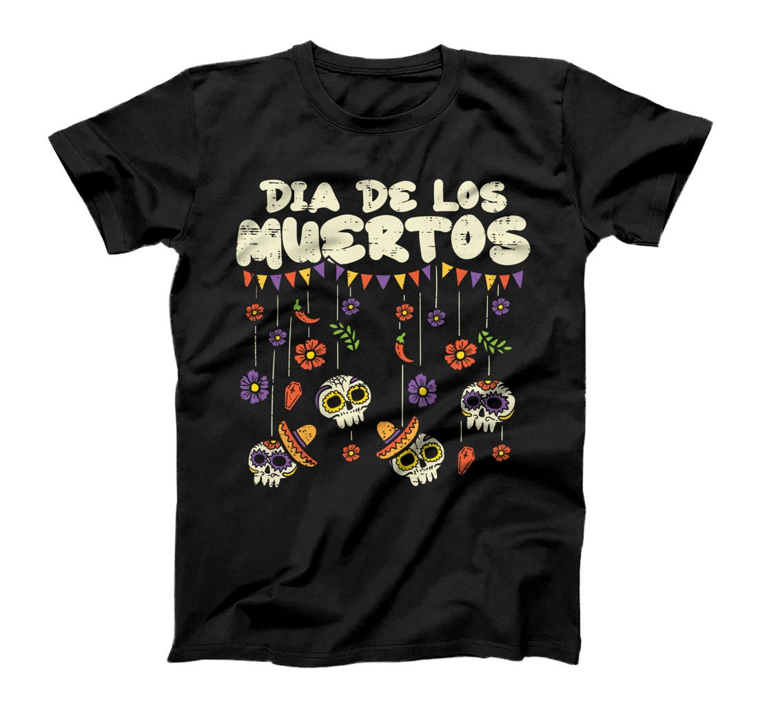 Dia De Los Muertos Sugar Skulls Calavera Day Of Dead Mexican T-Shirt