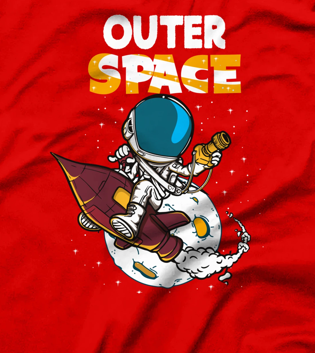 Outer Space Astronaut Rocket Spaceship to the Moon Galaxy T-Shirt