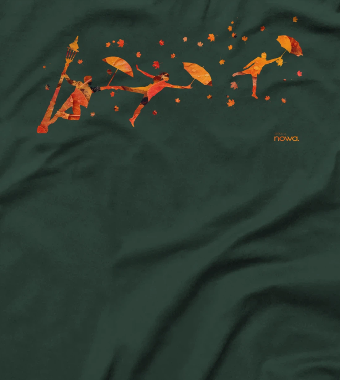 AUTUMN WIND RAIN UMBRELLA AND FOLIAGE T-Shirt