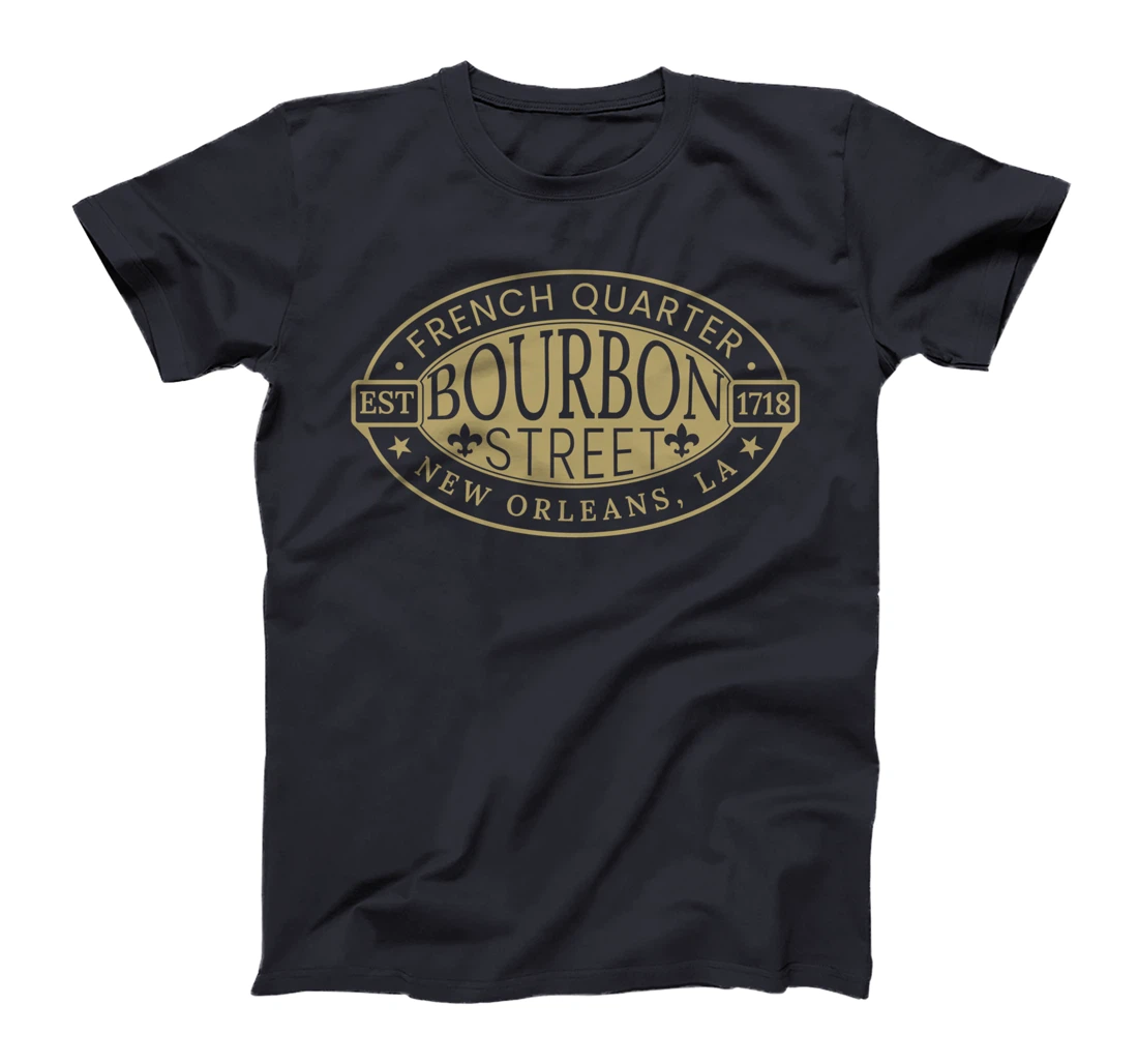 New Orleans French Quarter Bourbon Street Louisiana Est 1718 T-Shirt