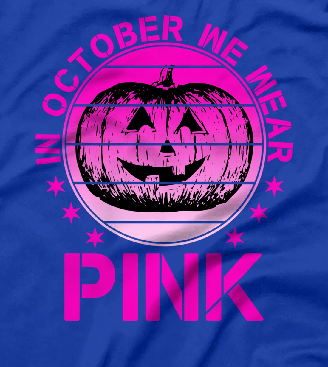 Breast Cancer Awareness In October We Wear Pink Pumpkin T-Shirt