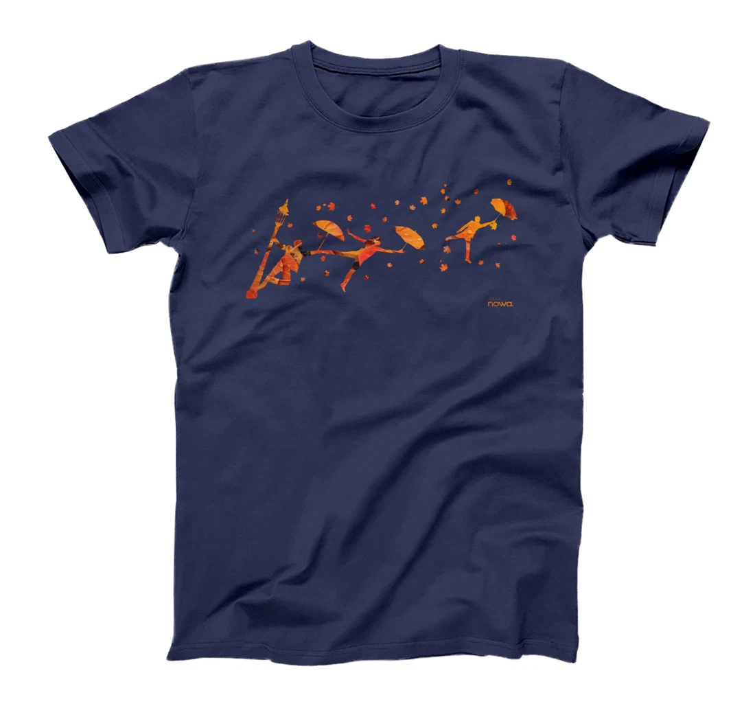 AUTUMN WIND RAIN UMBRELLA AND FOLIAGE T-Shirt