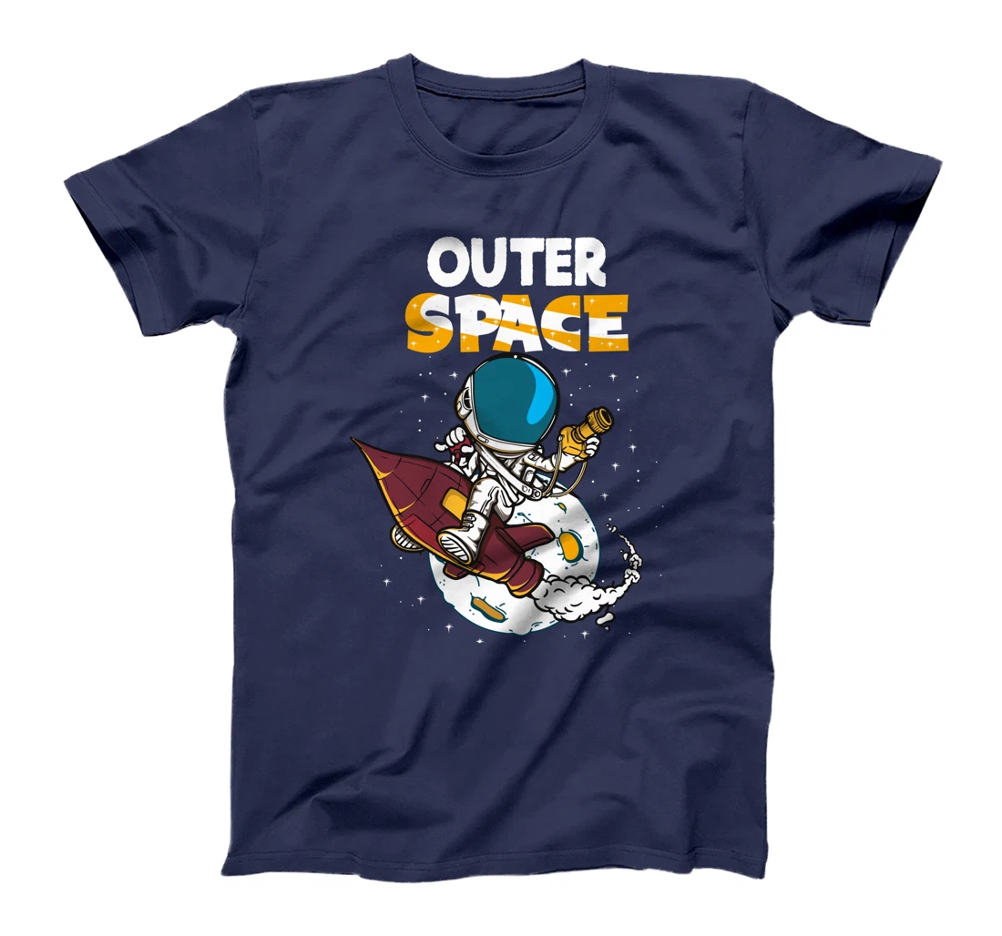 Outer Space Astronaut Rocket Spaceship to the Moon Galaxy T-Shirt