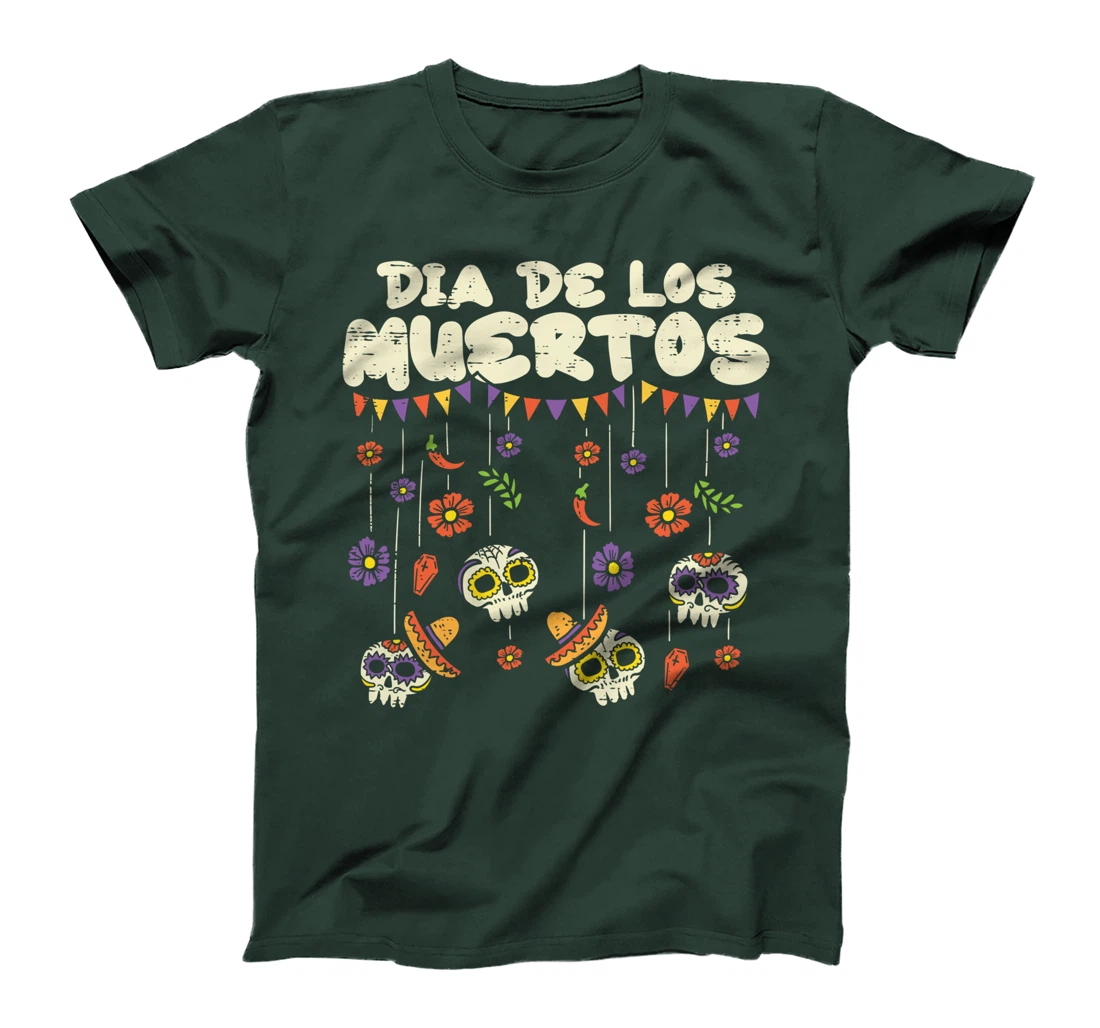 Dia De Los Muertos Sugar Skulls Calavera Day Of Dead Mexican T-Shirt