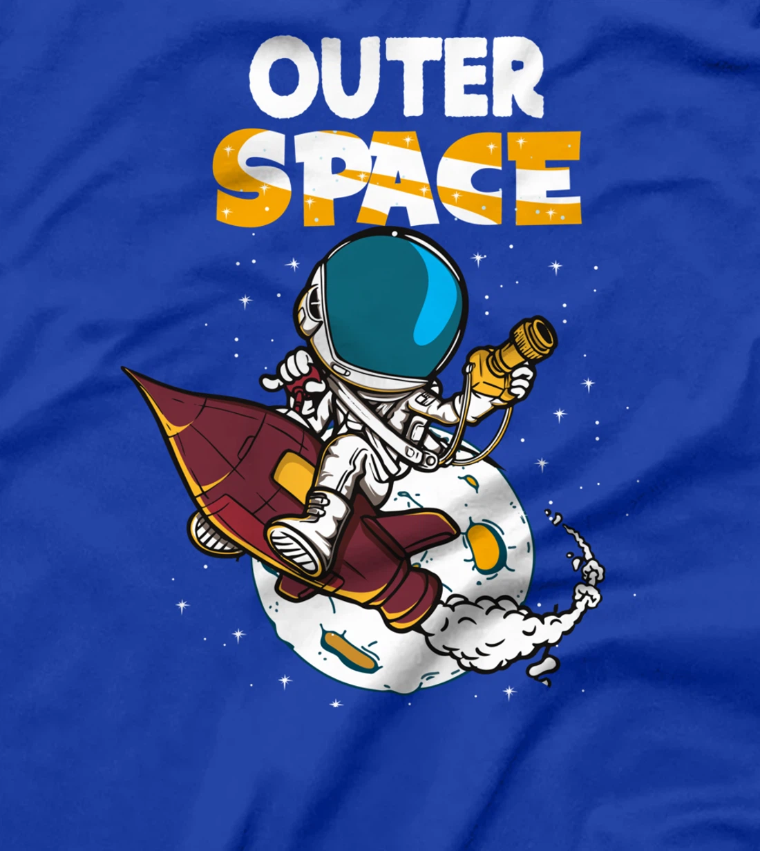 Outer Space Astronaut Rocket Spaceship to the Moon Galaxy T-Shirt