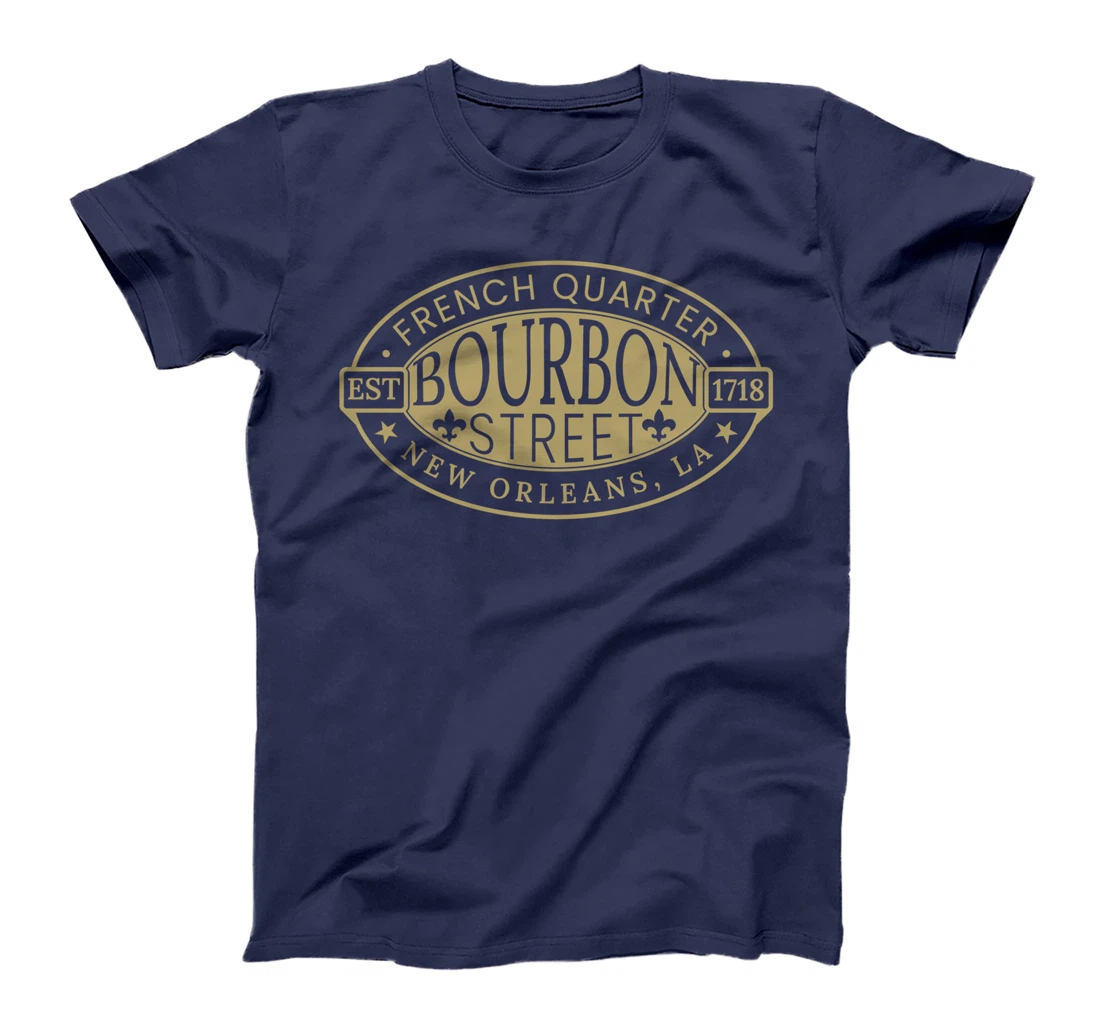 New Orleans French Quarter Bourbon Street Louisiana Est 1718 T-Shirt