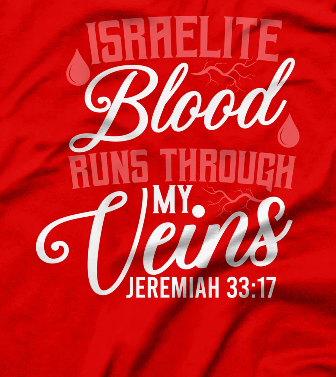 Israelite Blood Runs Through My Veins Jewish Roots Israel T-Shirt
