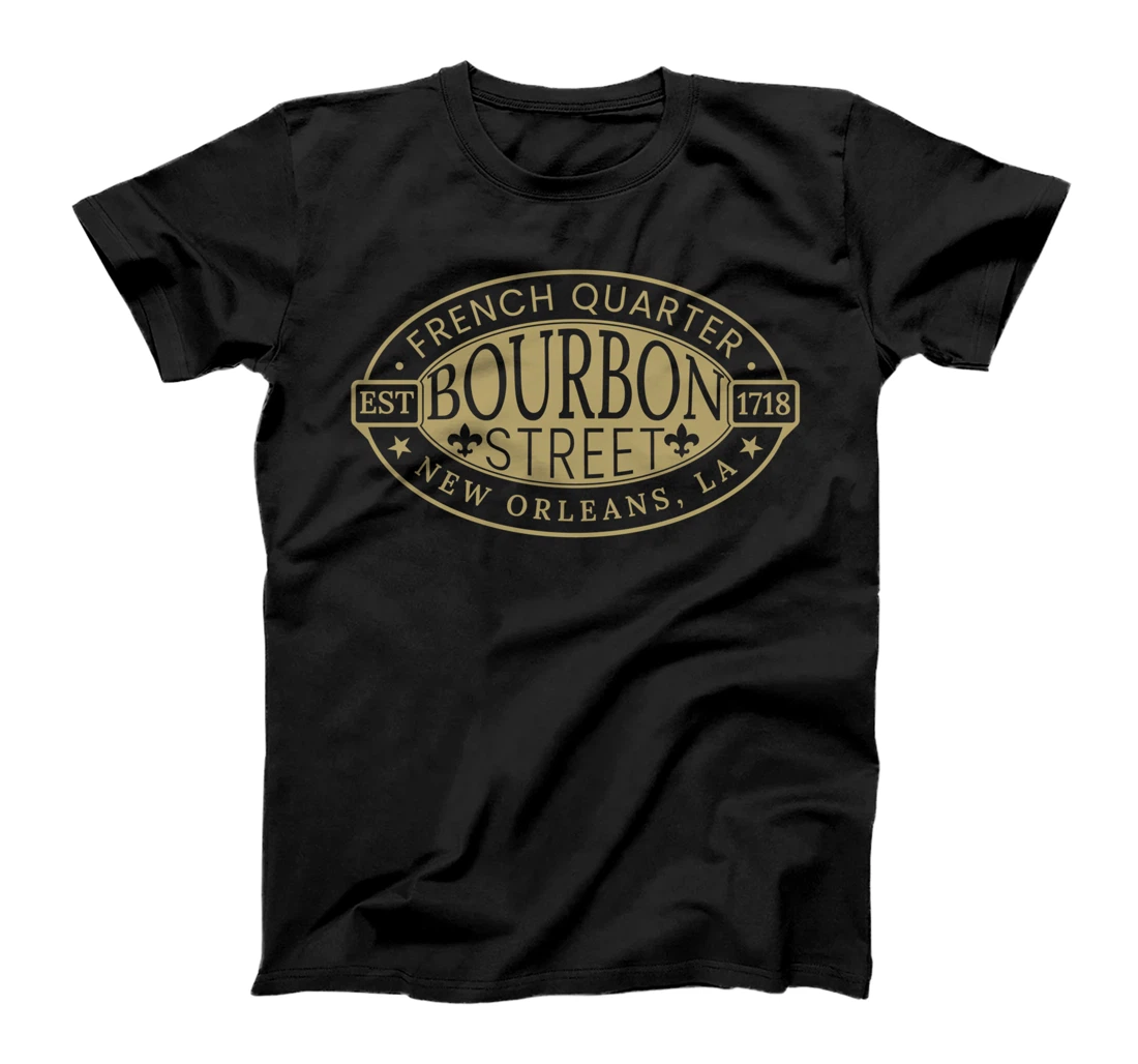 New Orleans French Quarter Bourbon Street Louisiana Est 1718 T-Shirt