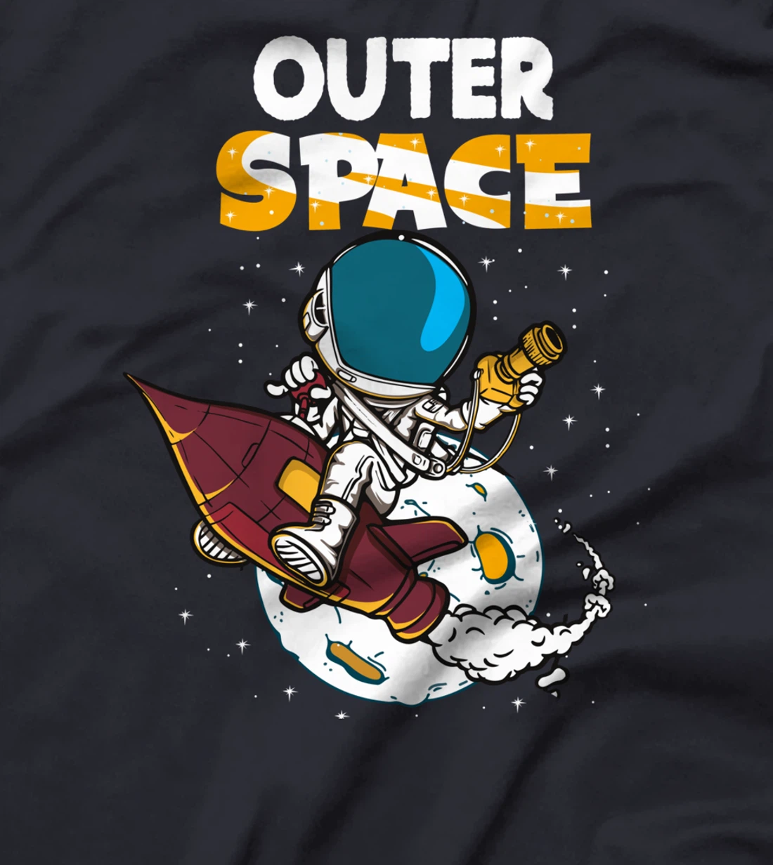 Outer Space Astronaut Rocket Spaceship to the Moon Galaxy T-Shirt