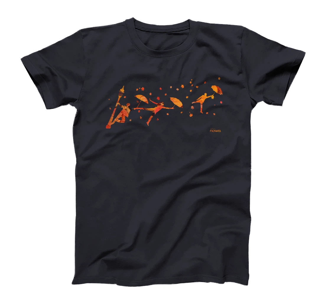 AUTUMN WIND RAIN UMBRELLA AND FOLIAGE T-Shirt