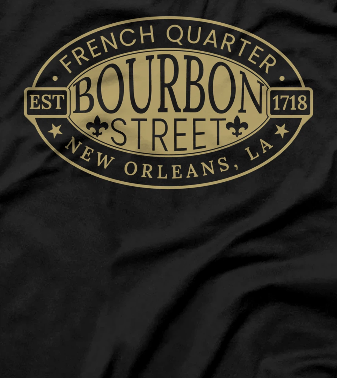 New Orleans French Quarter Bourbon Street Louisiana Est 1718 T-Shirt