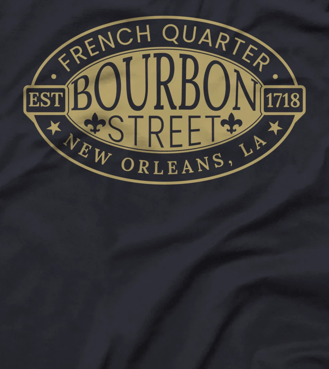 New Orleans French Quarter Bourbon Street Louisiana Est 1718 T-Shirt