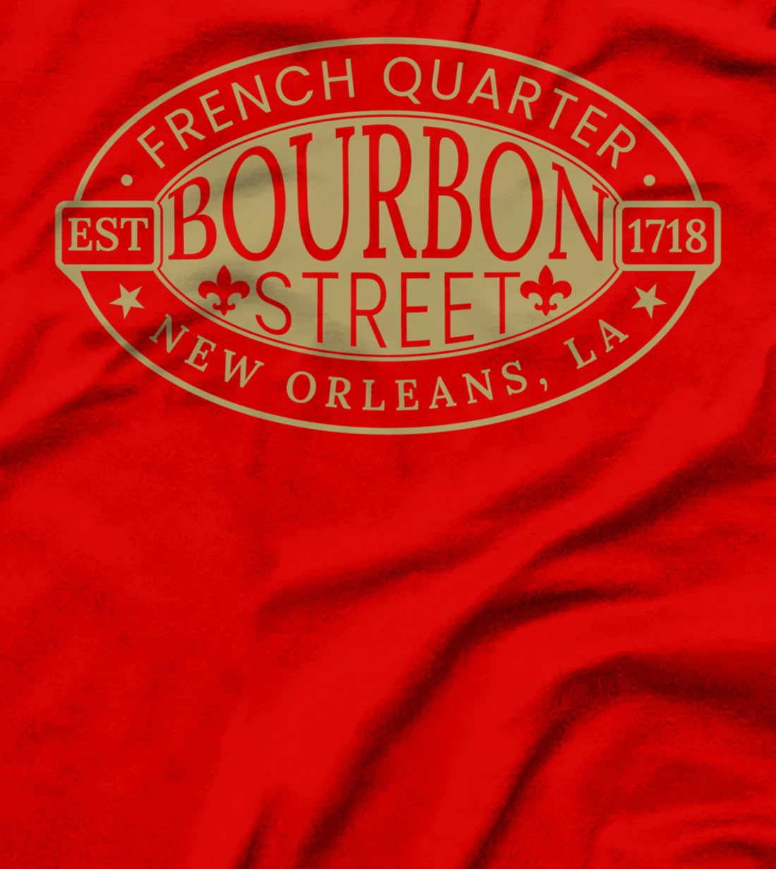 New Orleans French Quarter Bourbon Street Louisiana Est 1718 T-Shirt