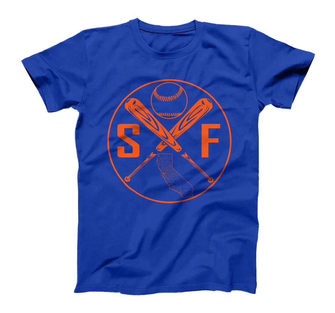 San Francisco Baseball California State Map Outline SF T-Shirt