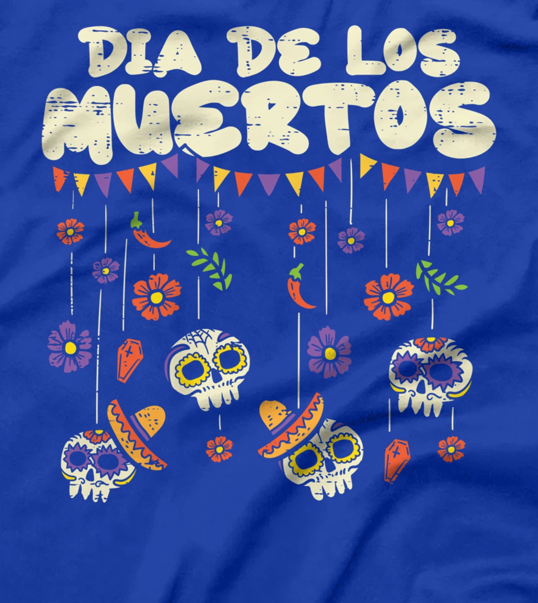 Dia De Los Muertos Sugar Skulls Calavera Day Of Dead Mexican T-Shirt
