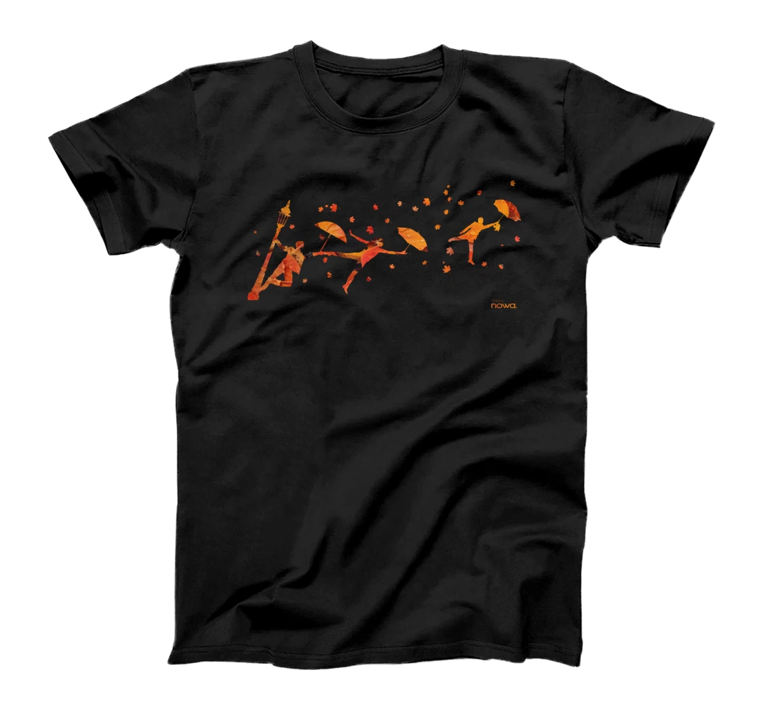 AUTUMN WIND RAIN UMBRELLA AND FOLIAGE T-Shirt