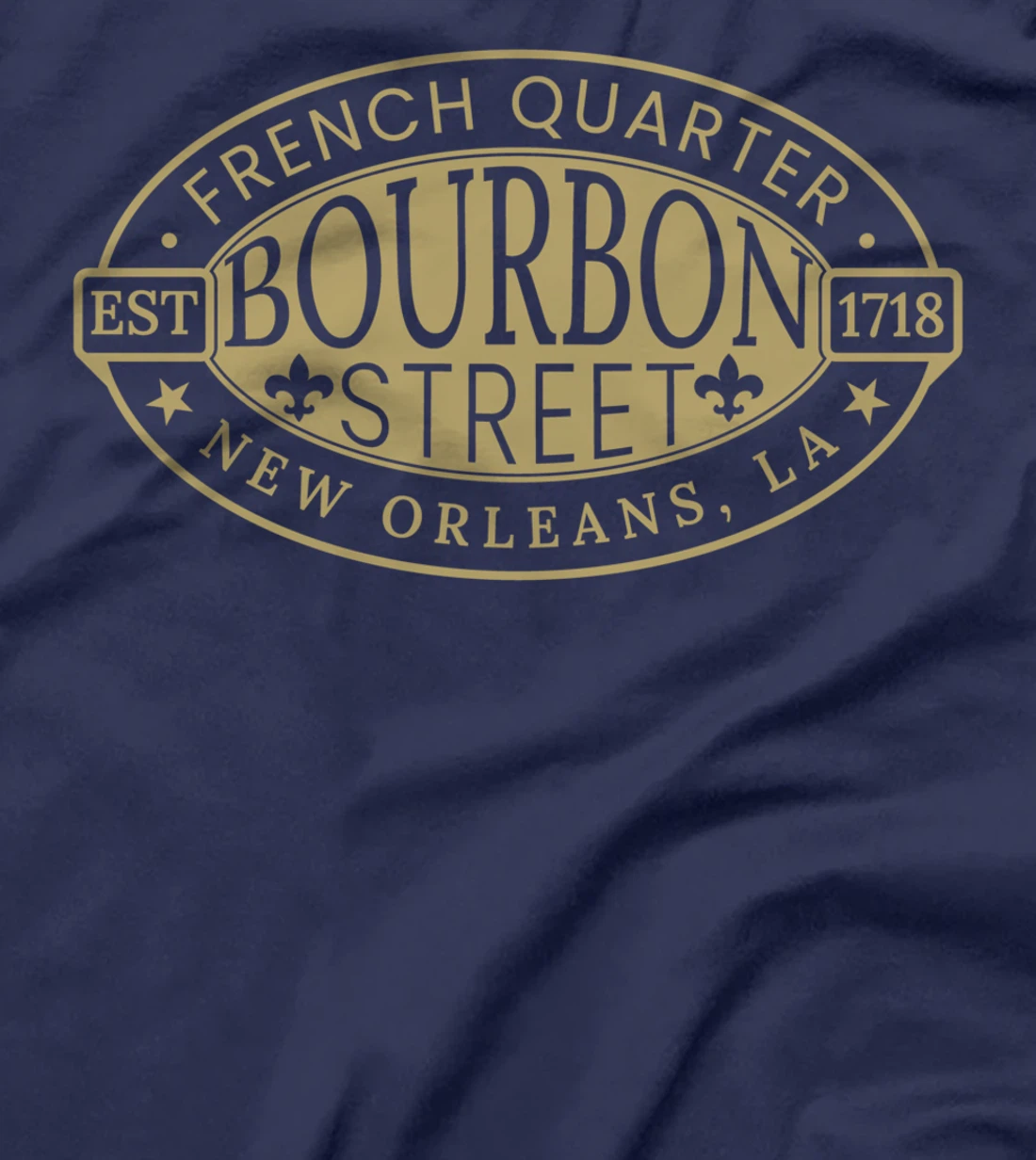New Orleans French Quarter Bourbon Street Louisiana Est 1718 T-Shirt