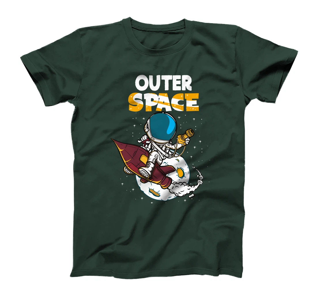 Outer Space Astronaut Rocket Spaceship to the Moon Galaxy T-Shirt