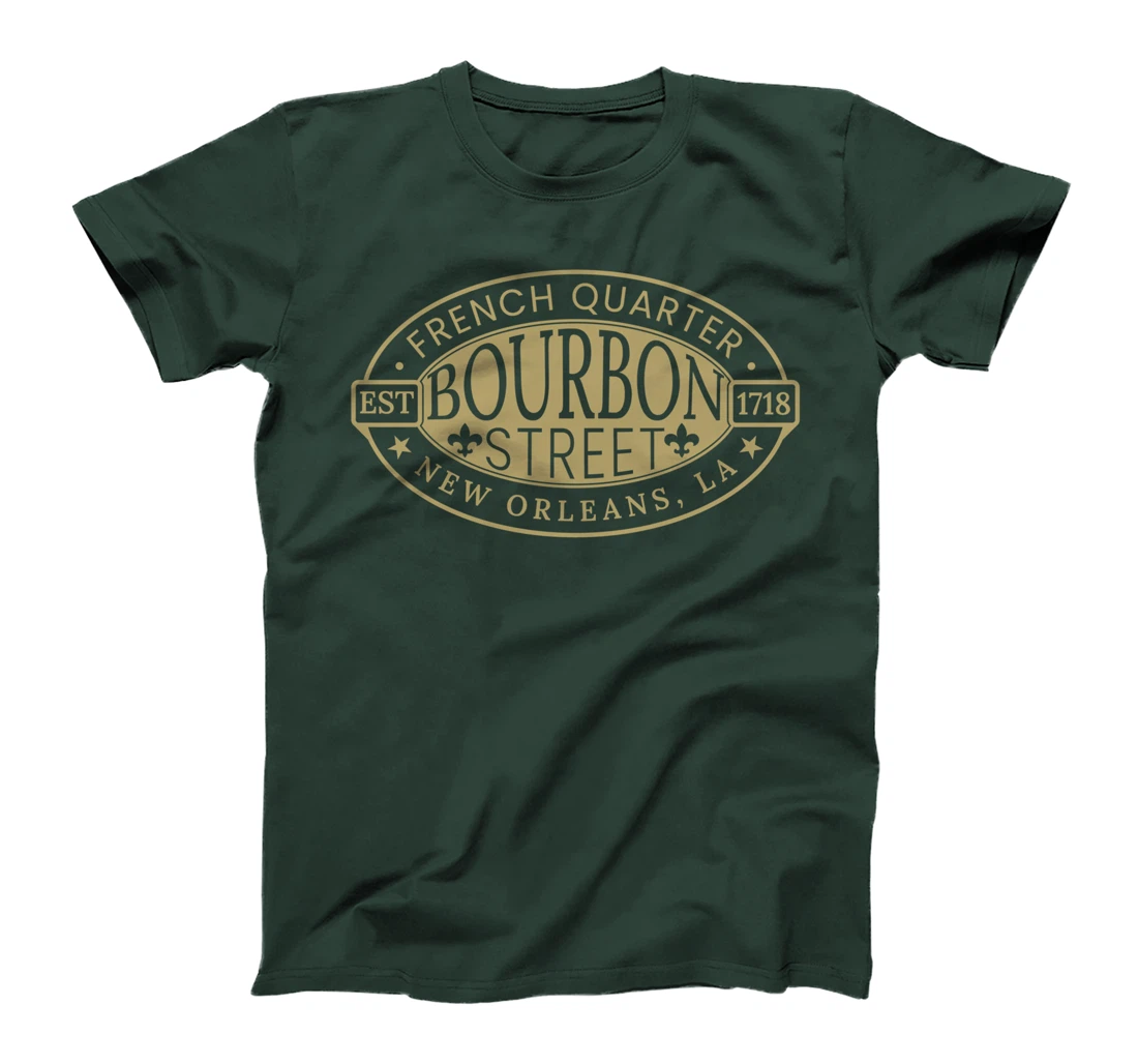 New Orleans French Quarter Bourbon Street Louisiana Est 1718 T-Shirt