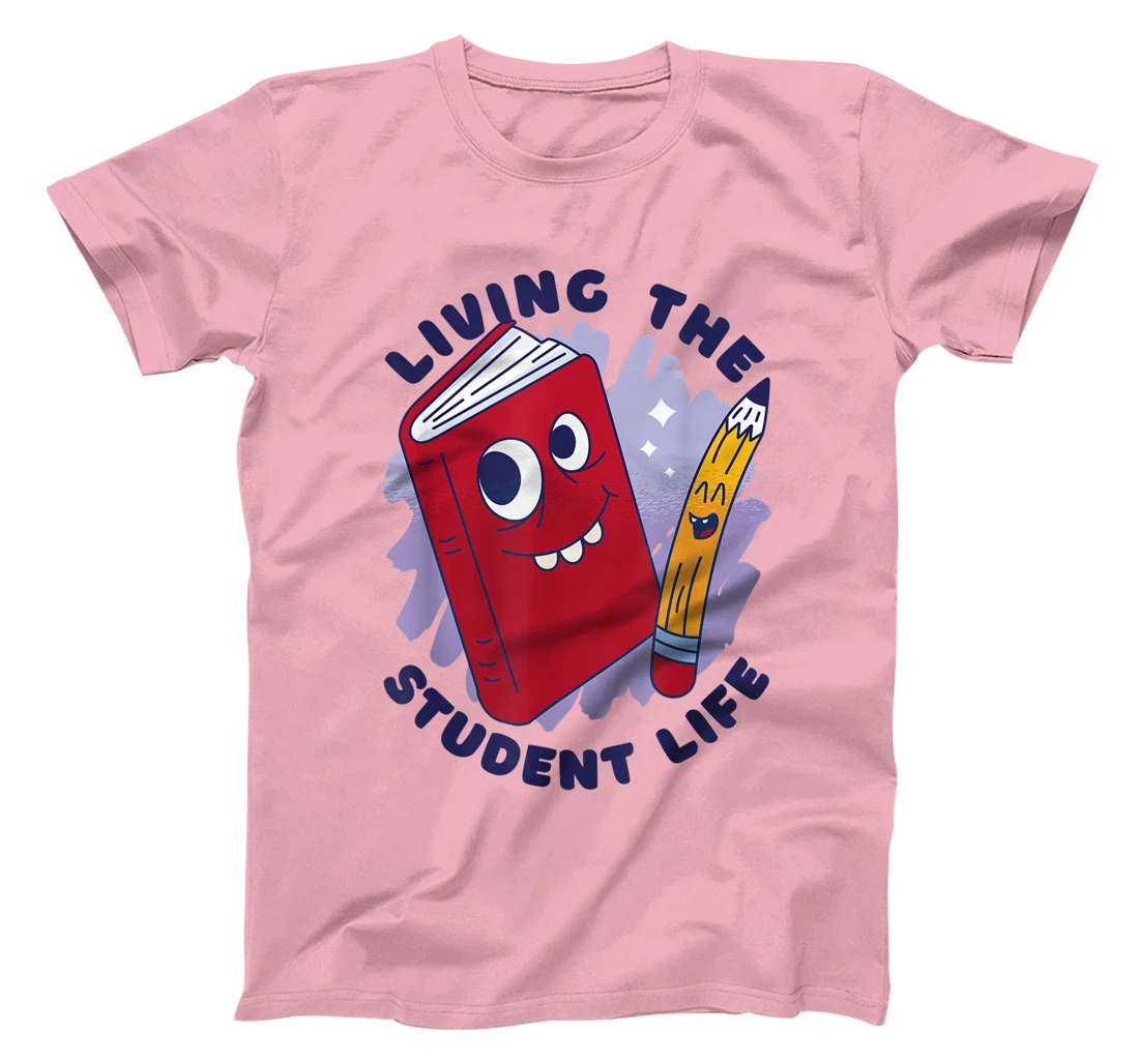 Womens Book And Pencil Cartoon School Education T-Shirt, Kid T-Shirt and Women T-Shirt