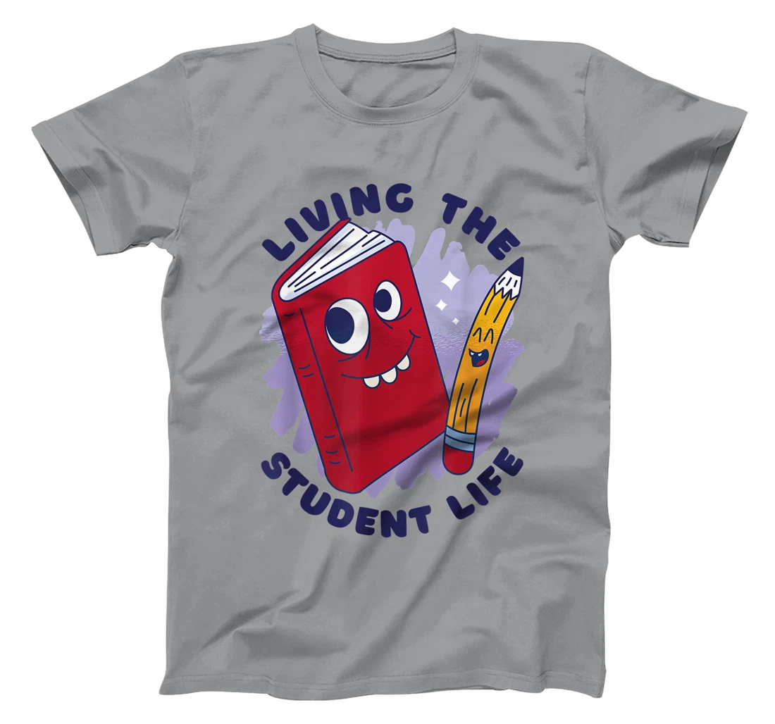 Womens Book And Pencil Cartoon School Education T-Shirt, Kid T-Shirt and Women T-Shirt