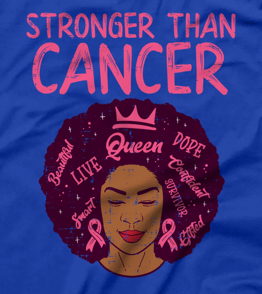 Stronger Than Breast Cancer Black Women Melanin Afro African T-Shirt