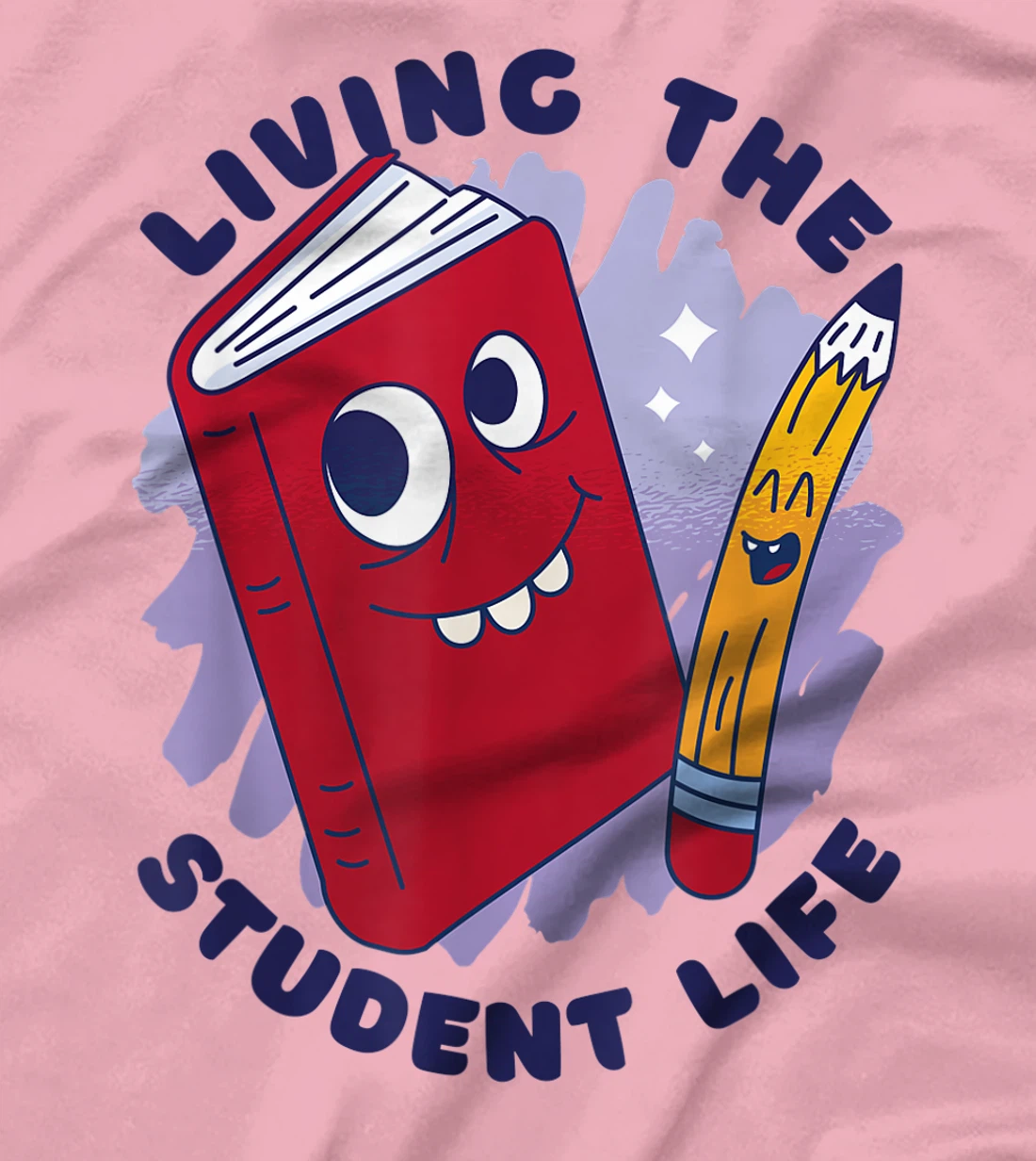 Womens Book And Pencil Cartoon School Education T-Shirt, Kid T-Shirt and Women T-Shirt