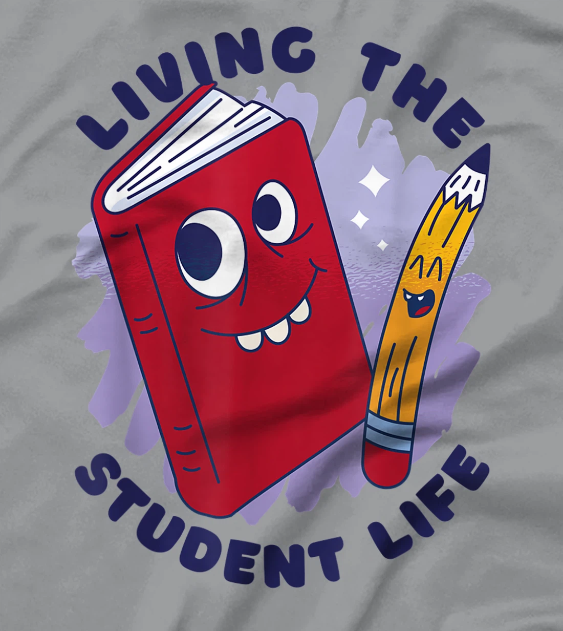 Womens Book And Pencil Cartoon School Education T-Shirt, Kid T-Shirt and Women T-Shirt