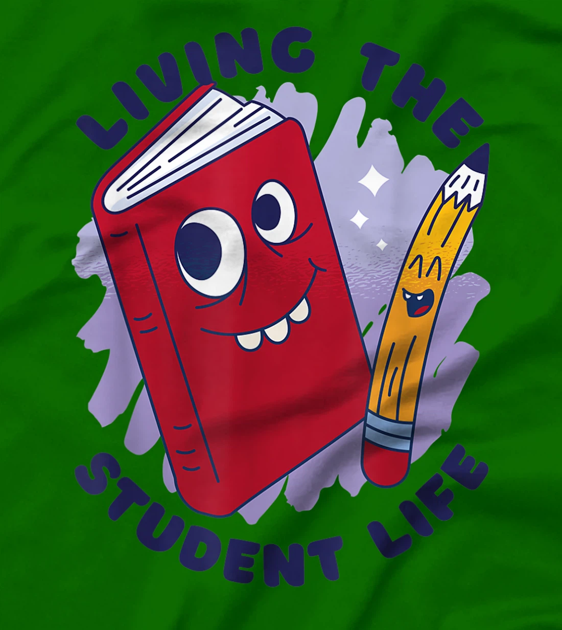 Womens Book And Pencil Cartoon School Education T-Shirt, Kid T-Shirt and Women T-Shirt