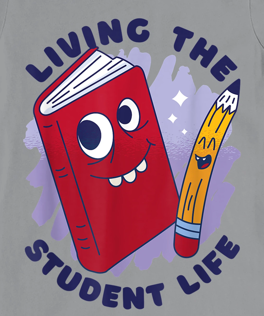 Womens Book And Pencil Cartoon School Education T-Shirt, Kid T-Shirt and Women T-Shirt