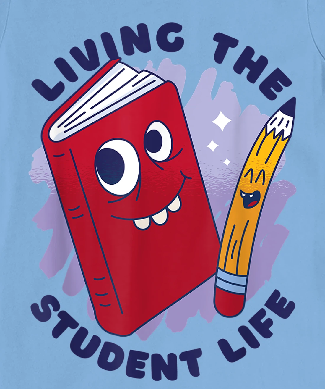 Womens Book And Pencil Cartoon School Education T-Shirt, Kid T-Shirt and Women T-Shirt