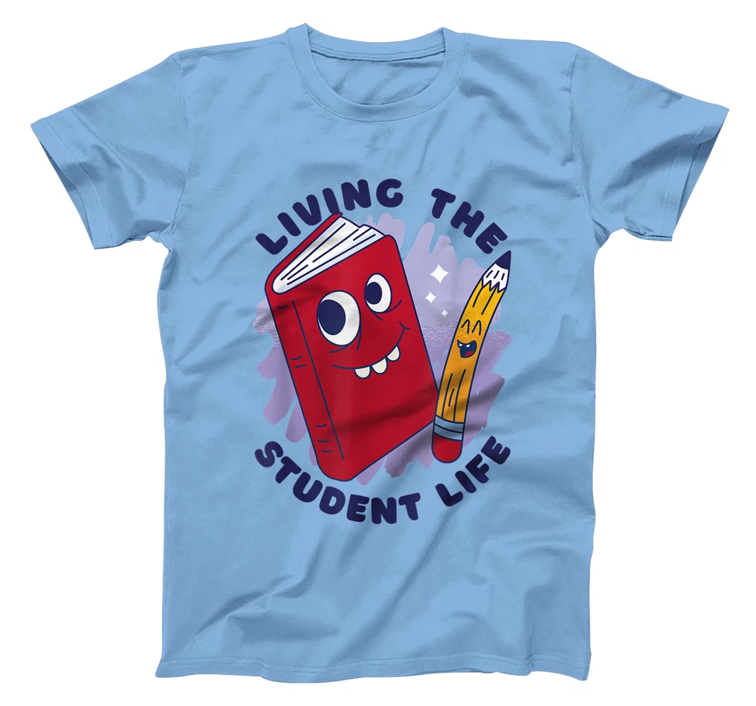 Womens Book And Pencil Cartoon School Education T-Shirt, Kid T-Shirt and Women T-Shirt