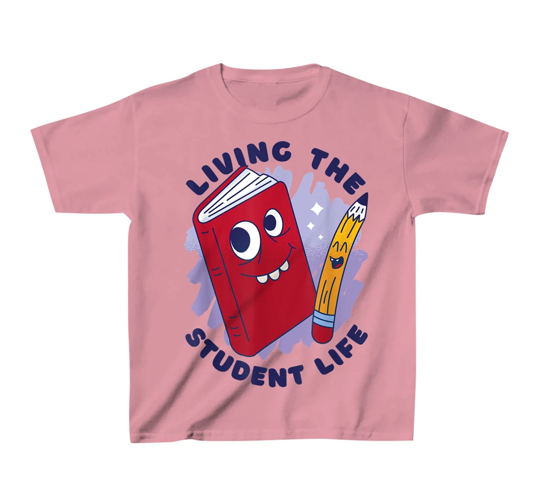 Womens Book And Pencil Cartoon School Education T-Shirt, Kid T-Shirt and Women T-Shirt